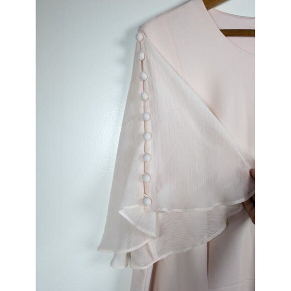 Calvin Klein Chiffon Sheath Dress Size 22 22W Cocktail Party Church Career Plus - Picture 4 of 7